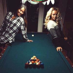 Black and white flannel top